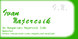 ivan majercsik business card