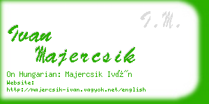 ivan majercsik business card